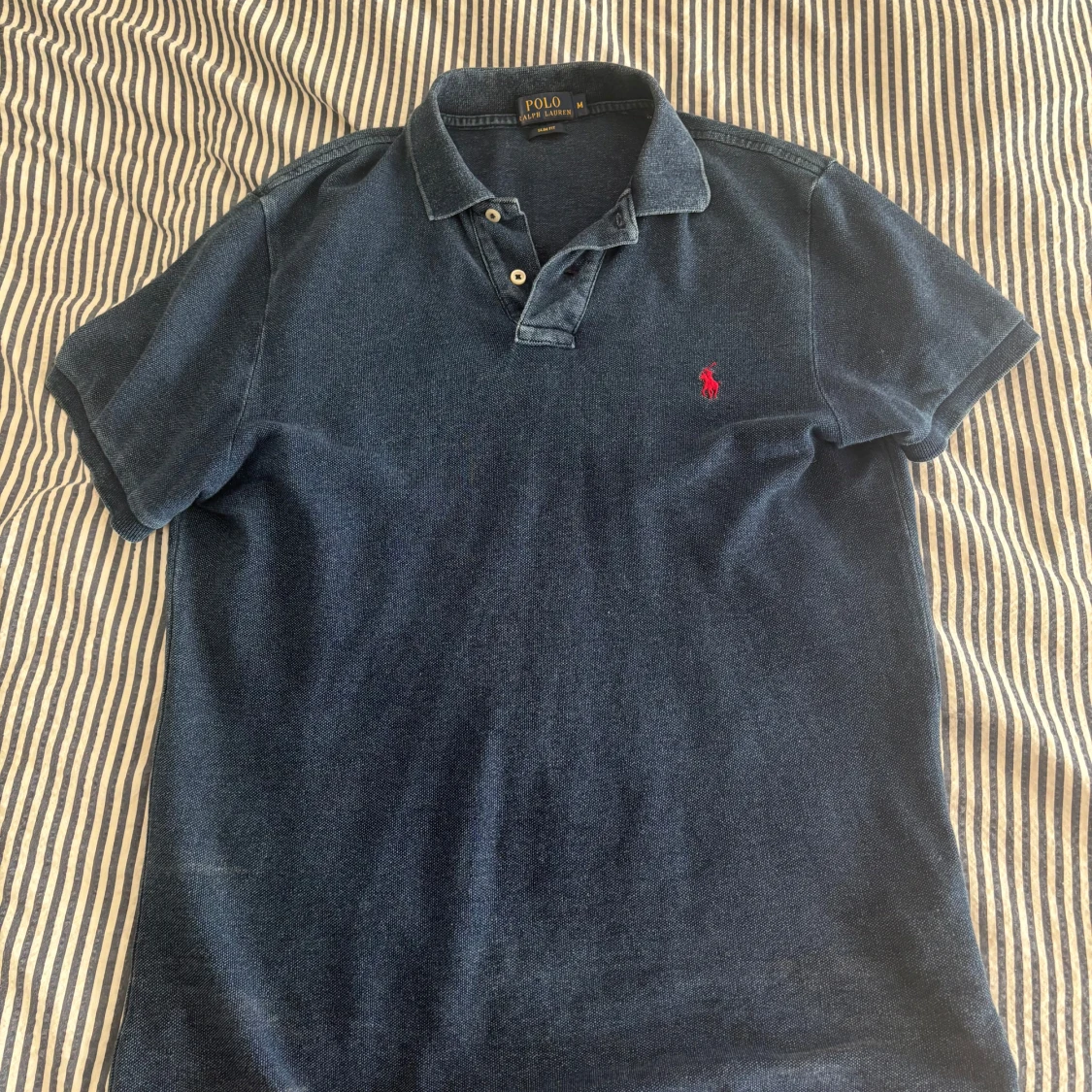 Marinblå pikétröja Polo Ralph Lauren M