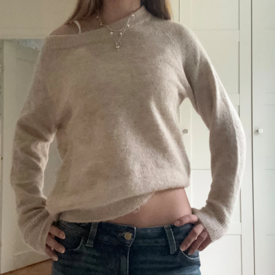 Selected Femme Beige Stickad Tröja