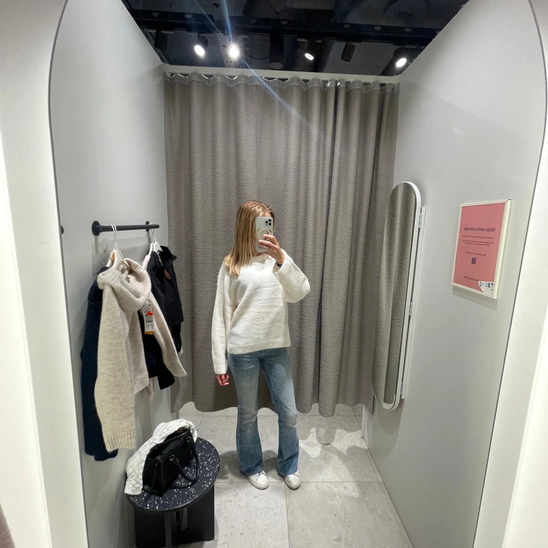 Blå bootcut jeans - 1