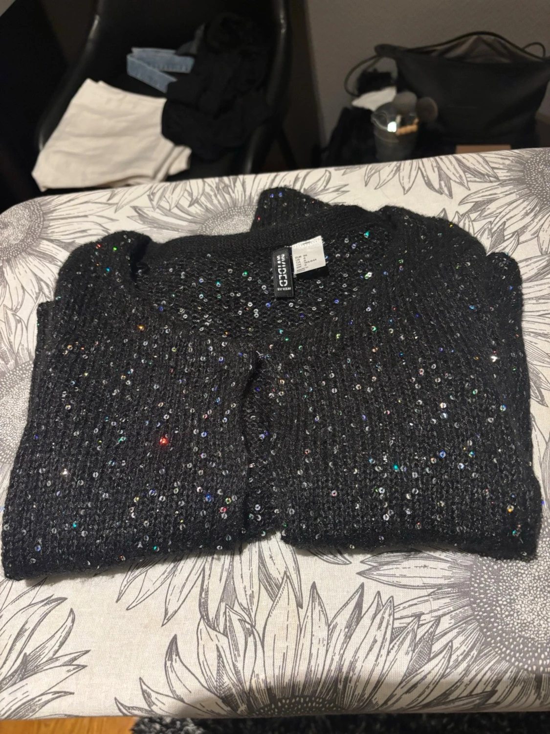Svart glittrig kofta från Divided H&M - 1