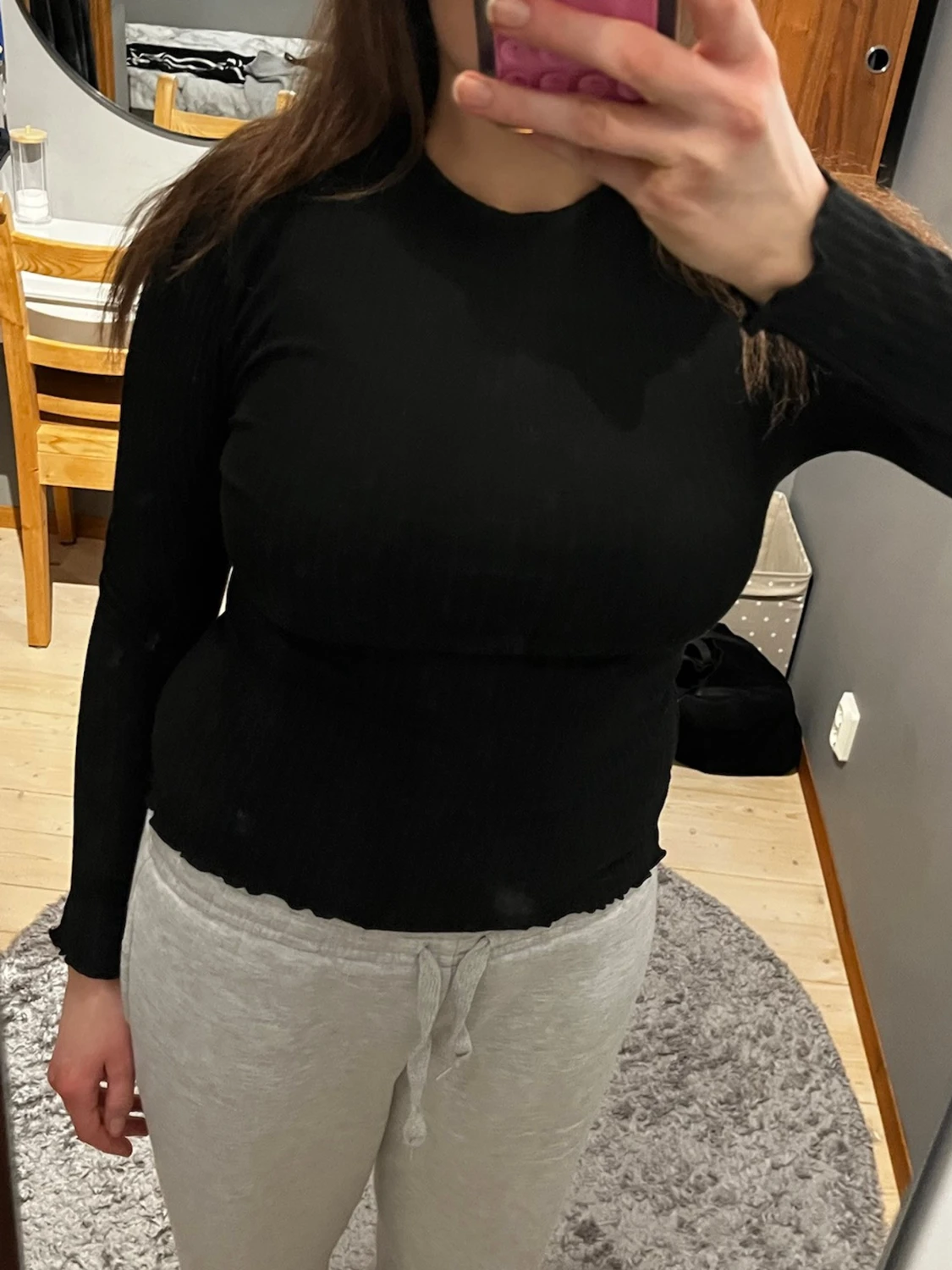 Ribbad långärmad tröja från Only - 1