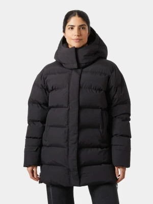 Helly hansen Aspire Puffy Parka - Säljer en svart lång pufferjacka från Helly Hansen, modellen heter Aspire Puffy Parka. Stor huva och dragkedja framtill. Jackan är vadderad och har en oversized passform som ger en riktigt skön och varm känsla. Använd max 4ggr. Nypris 3899kr