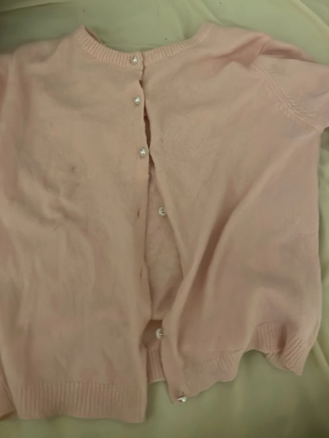 Ljusrosa kofta från 157, storlek S
