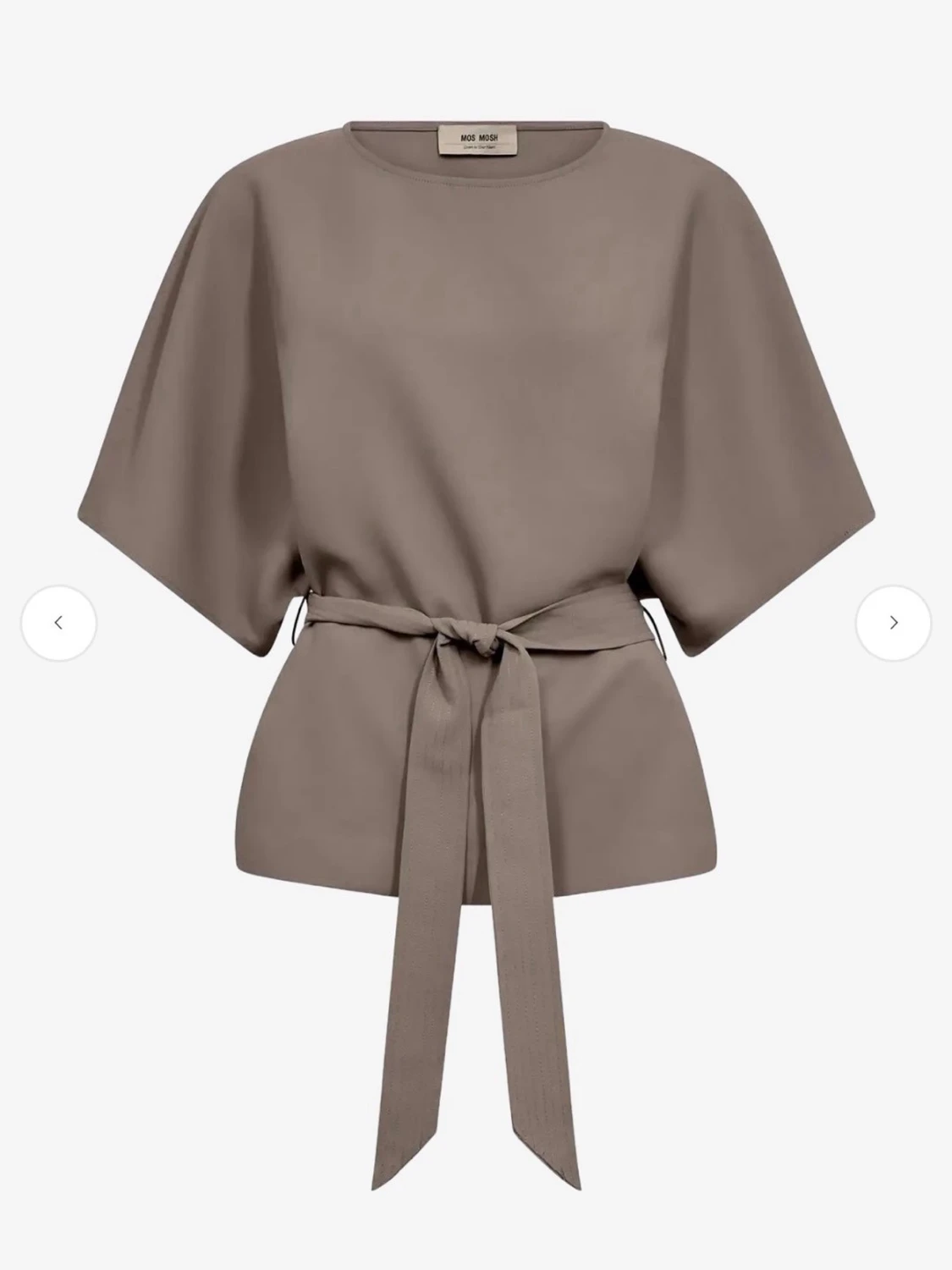 Beige blus med knyt från Mos Mosh