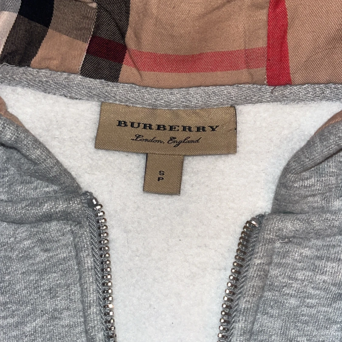 Grå Burberry hoodie med dragkedja - 2