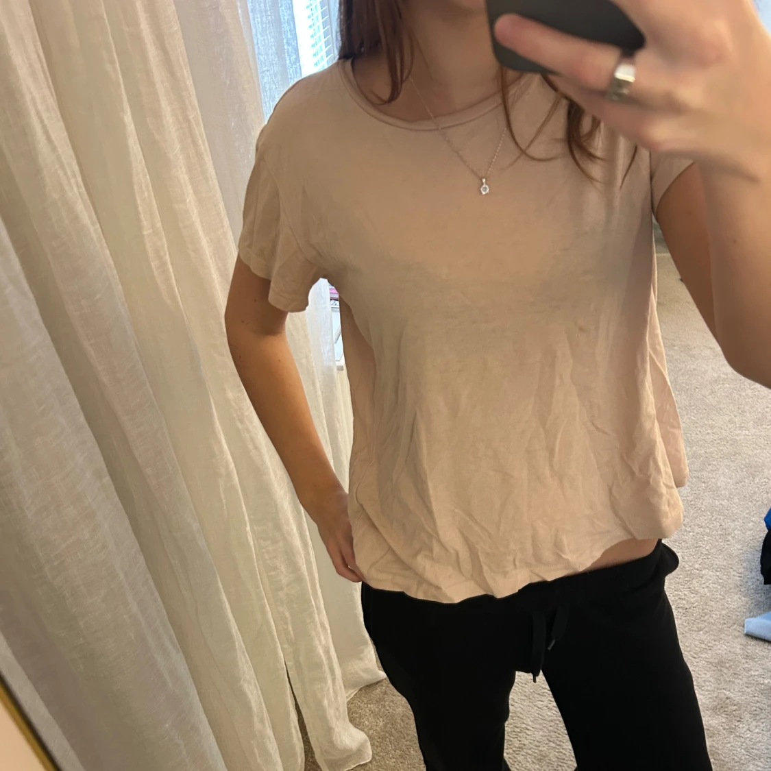 2x Beige/rosa kortärmad t-shirt i bomull