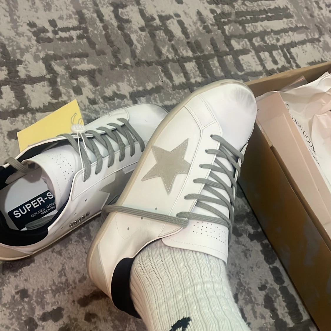 GGDB vita sneakers med grå stjärna - 2