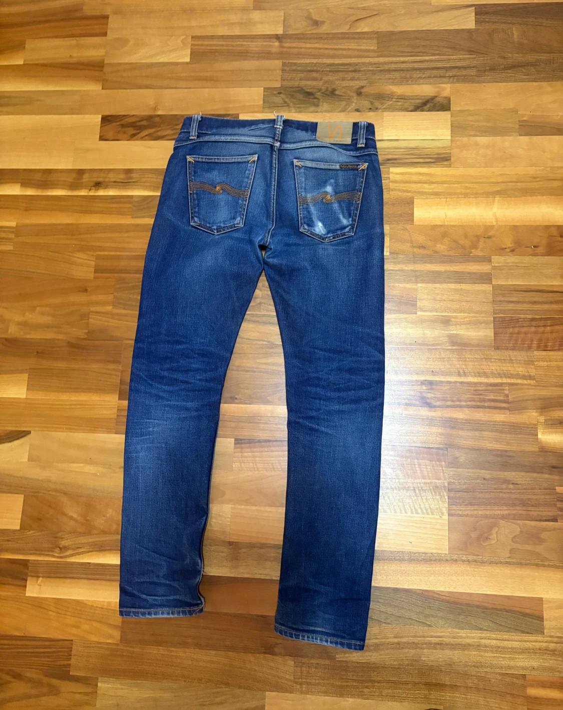 Blå Lean Dean från Nudie Jeans, Dry Japan Selvage - 1