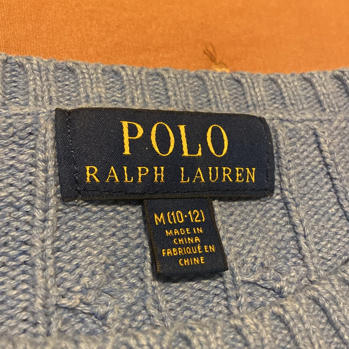 Ljusblå stickad tröja från Polo Ralph Lauren - 3