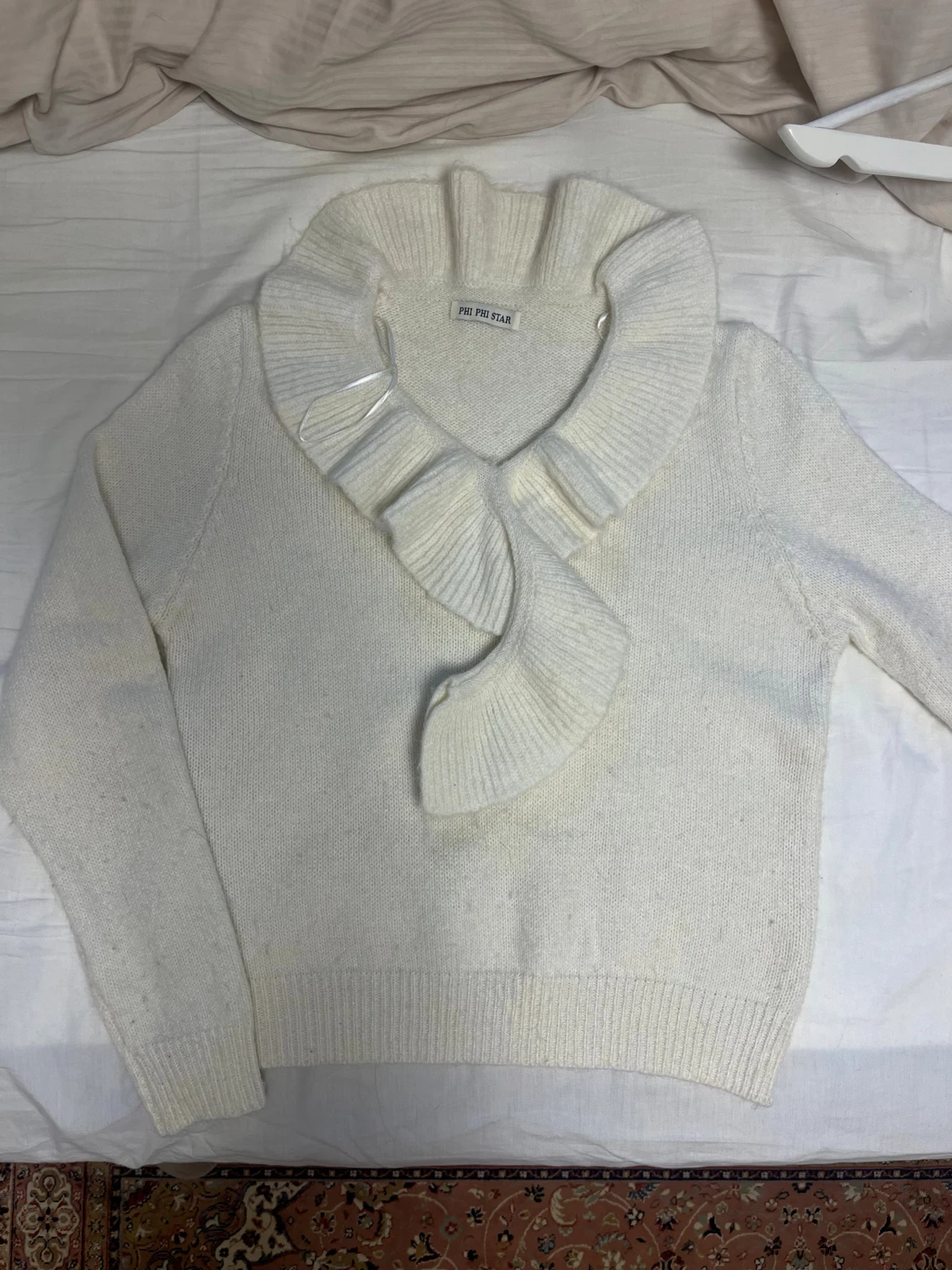 Vit mohairtröja Phi Phi Star