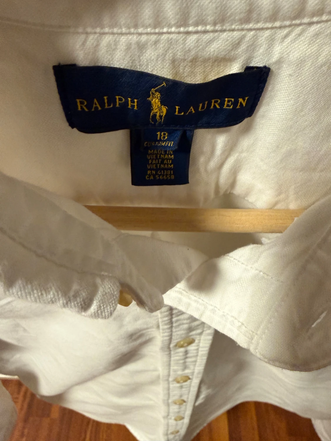 Vit Polo Ralph Lauren Skjorta - 1