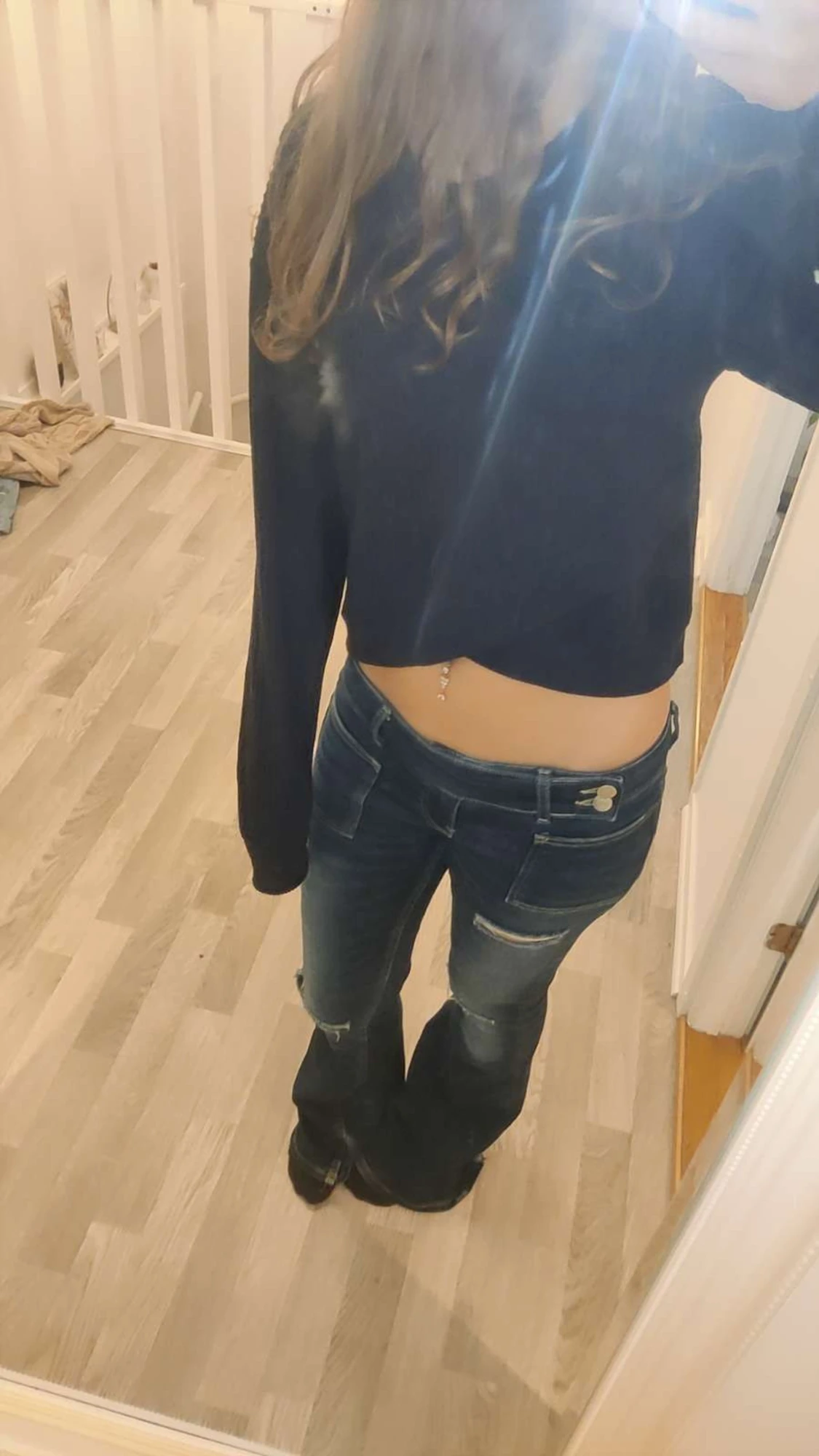 Svart stickad tröja från Hollister - 1