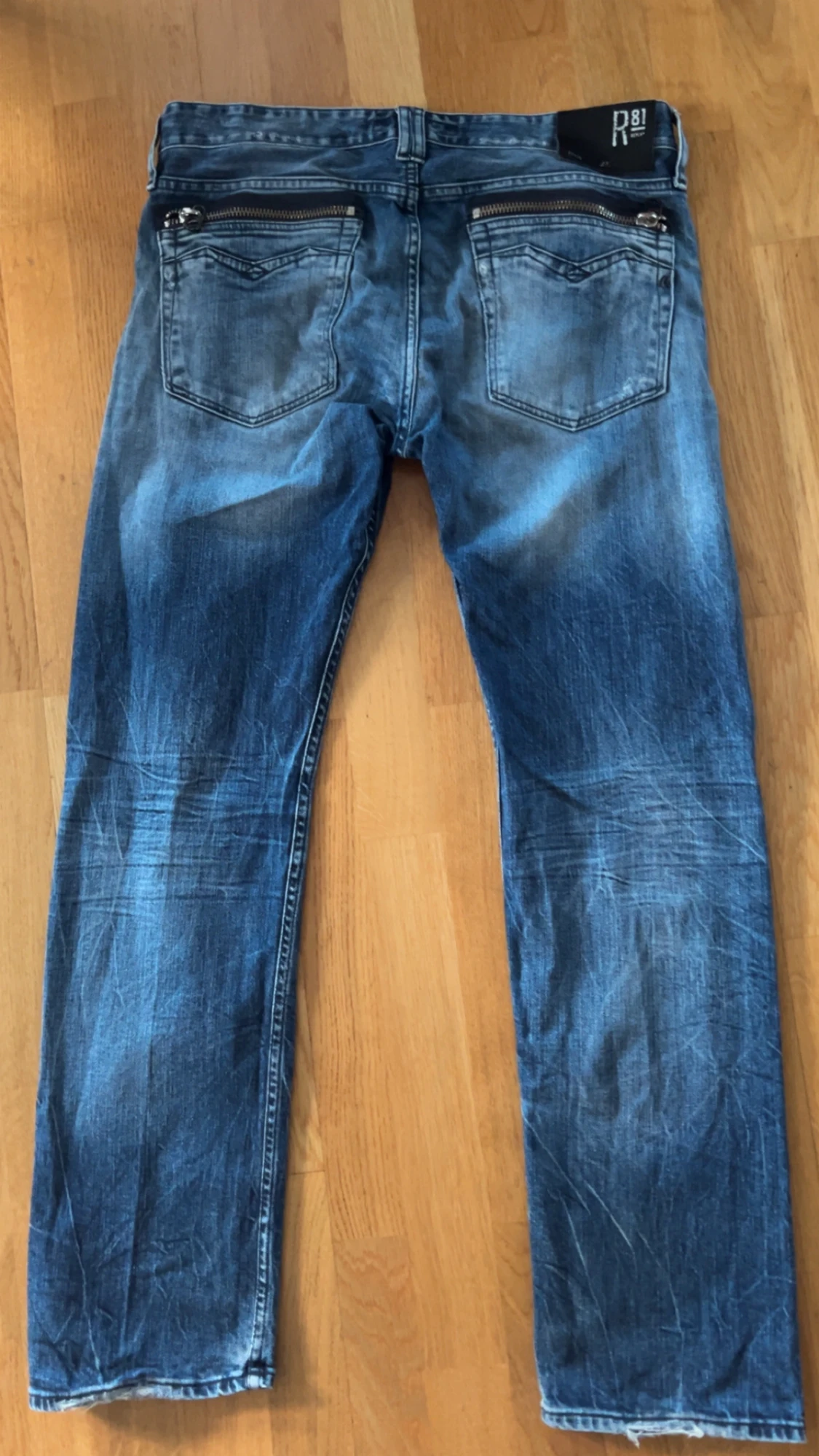 Blå Replay jeans med slitningar, 32/30 - 1