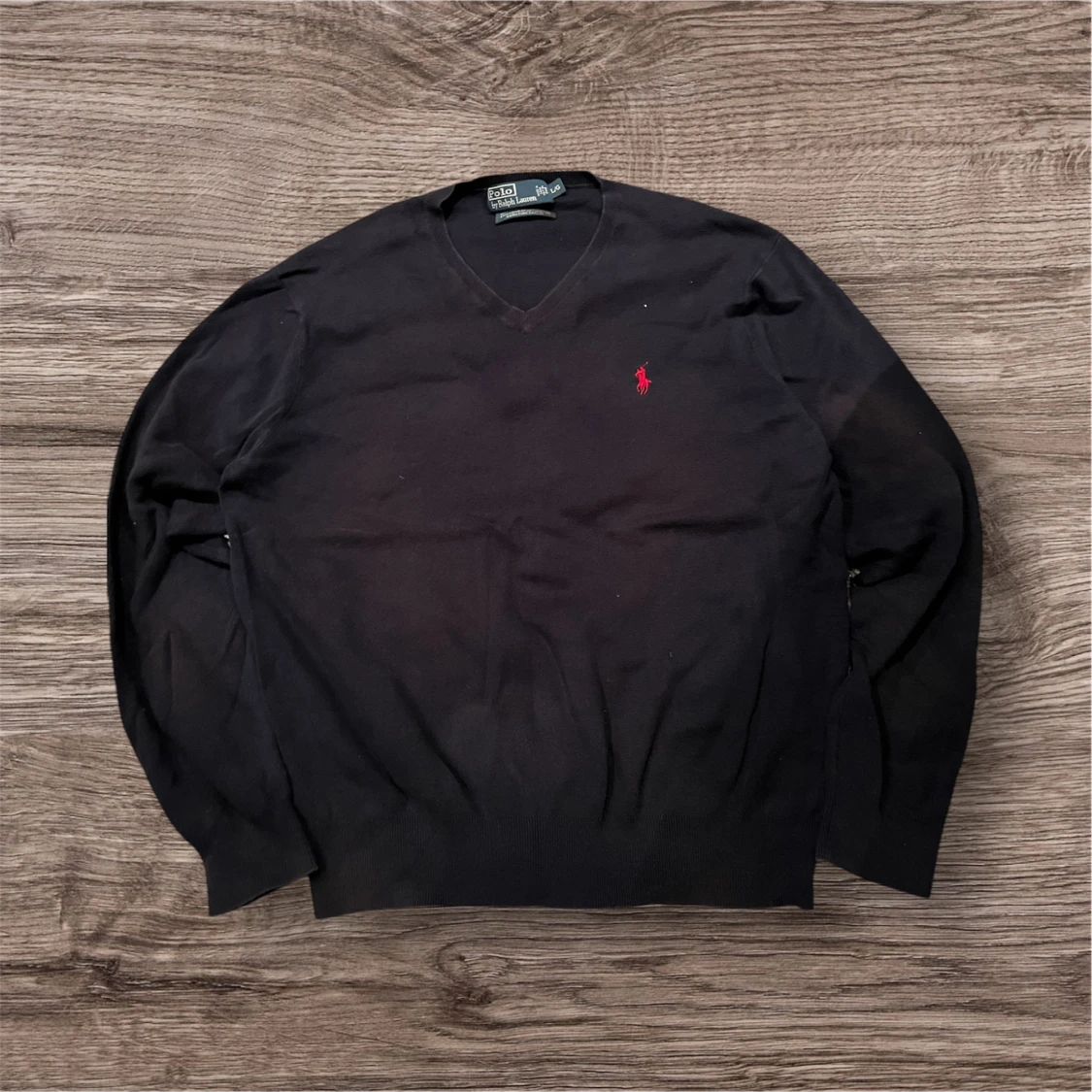 Mörkblå v-ringad tröja från Polo Ralph Lauren