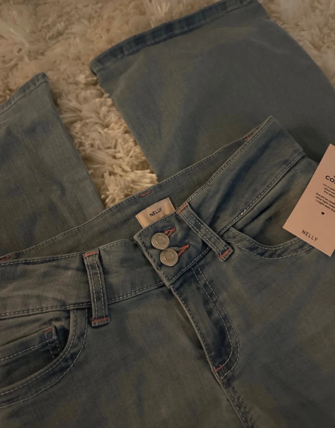 Nelly- Low waist bootcut stitch jeans - 1