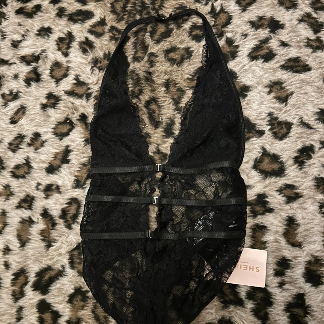 Svart halterneck body 