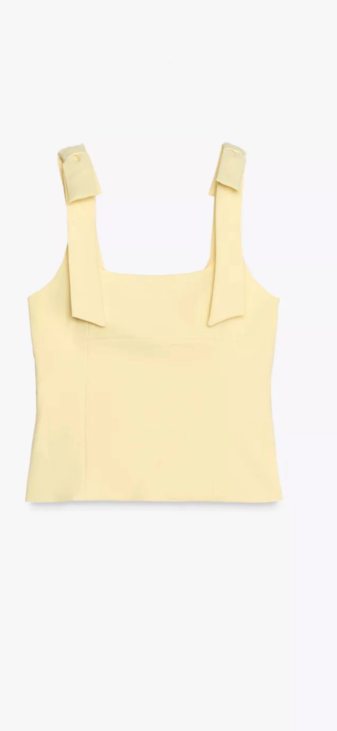 Ljusgul linnetopp med breda axelband