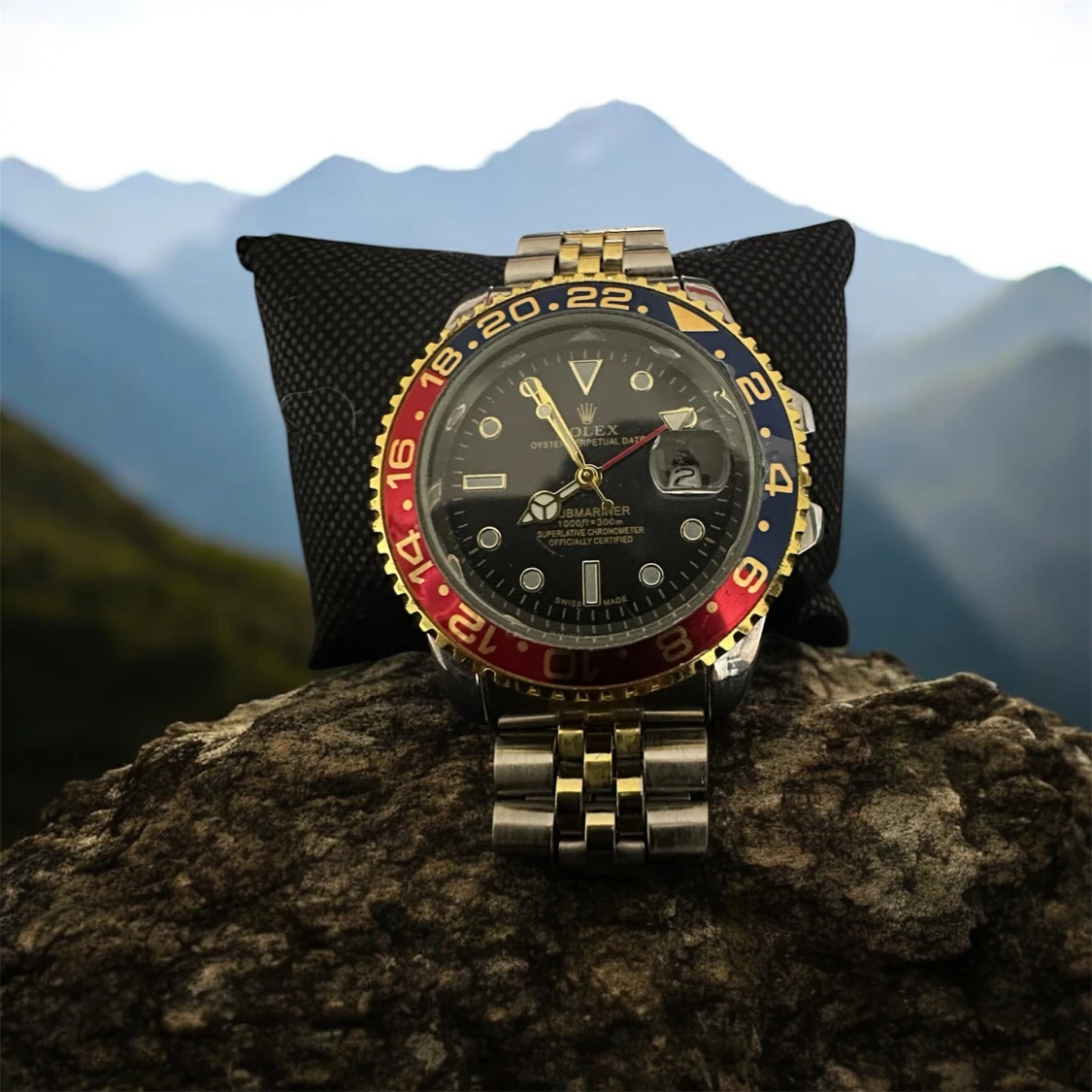 Tvåfärgad armbandsklocka - 2