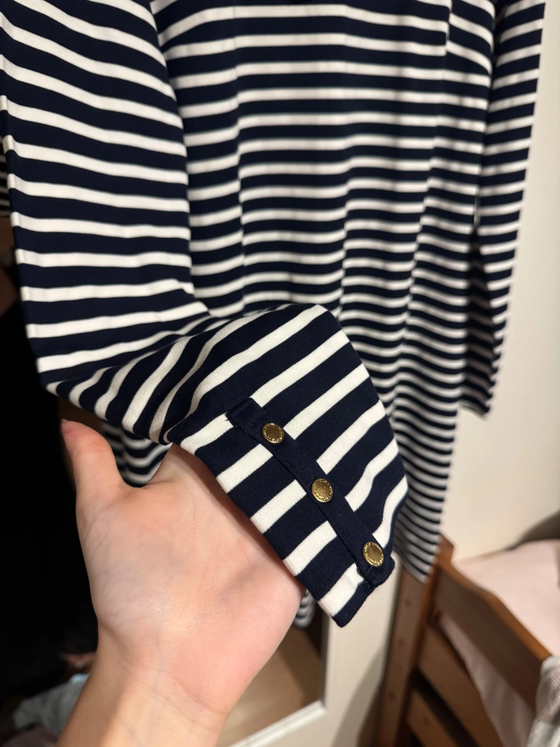 Randig marinblå klänning från Lindex - 1