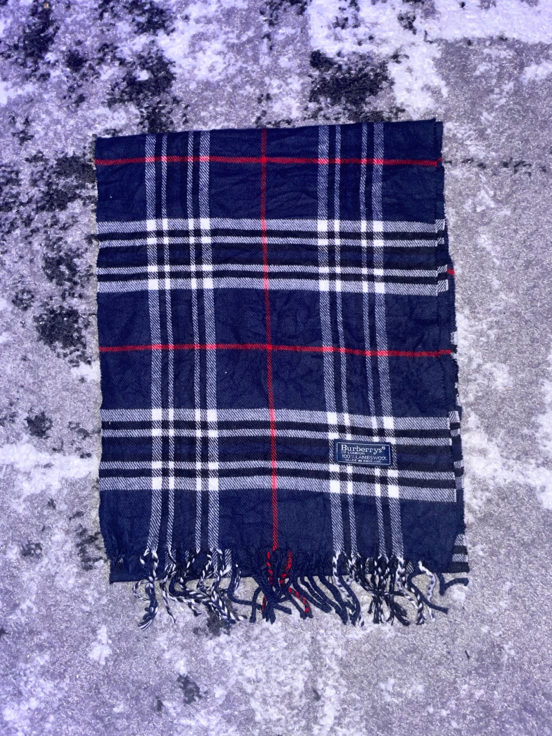 Rutig marinblå halsduk från Burberrys