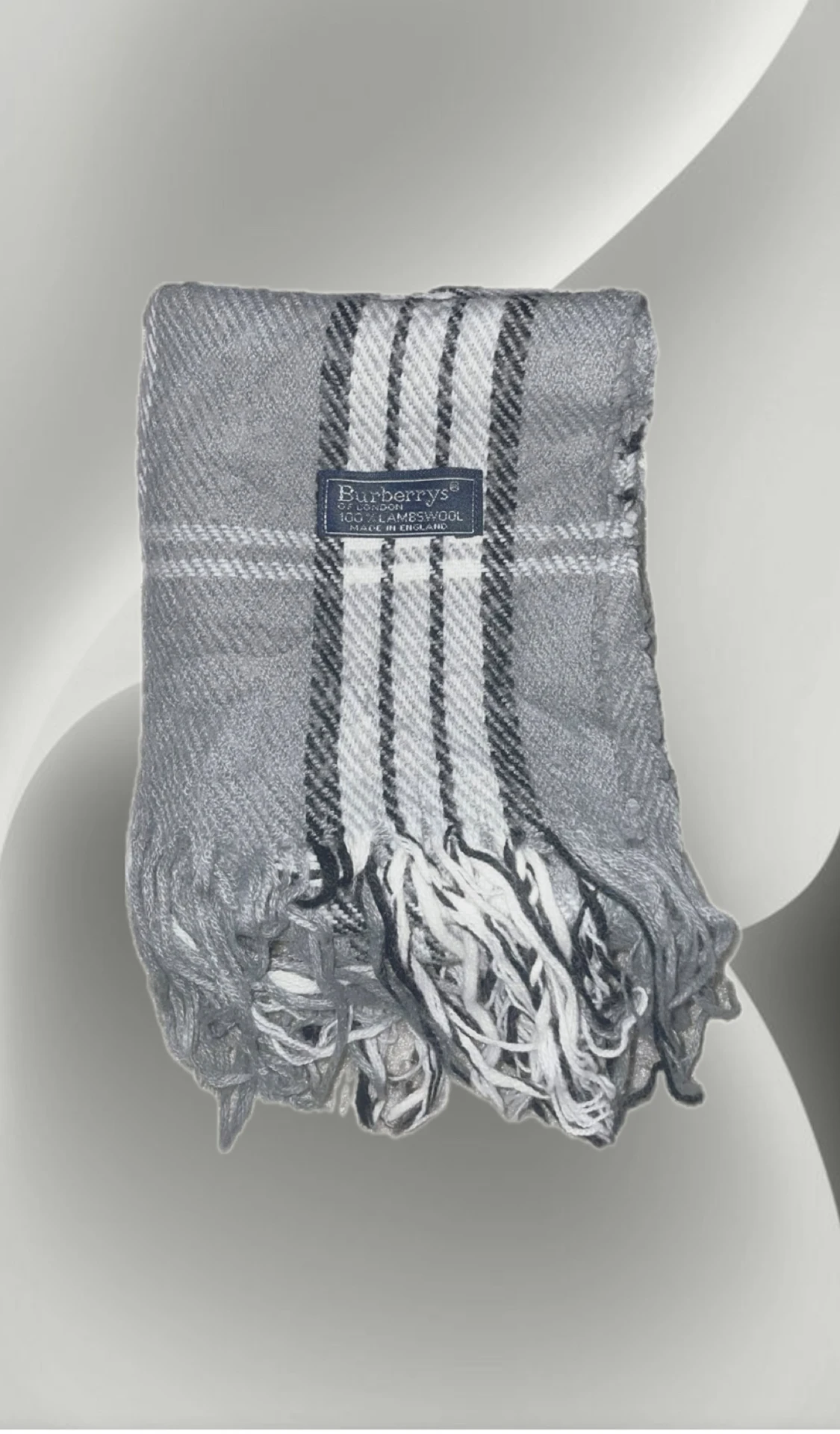 Grå rutig halsduk från Burberrys - 2