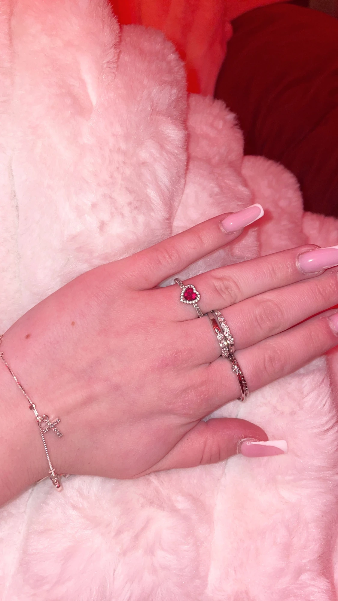 Pandora silverring med hjärta - 5