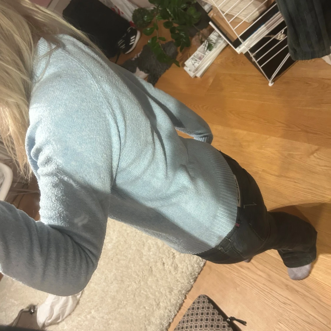 Ljusblå stickad tröja Vero Moda XS - 1