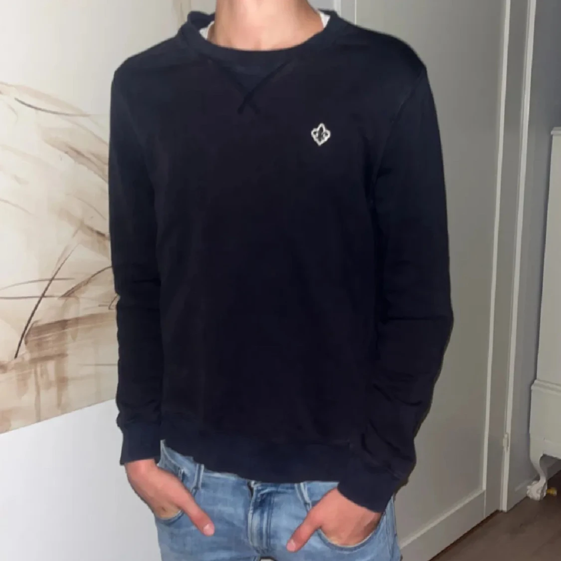 Marinblå Morris sweatshirt