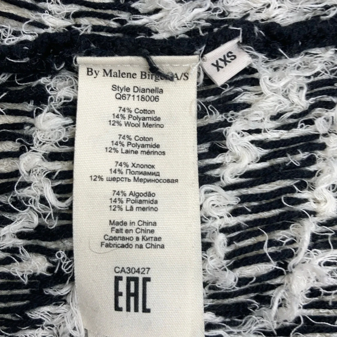 Zebramönstrad polotröja By Malene Birger - 3