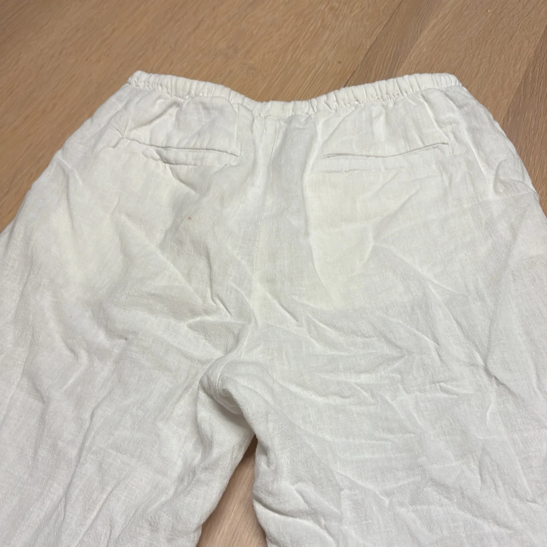 Vita linnebyxor från H&M, strl 164 - 2