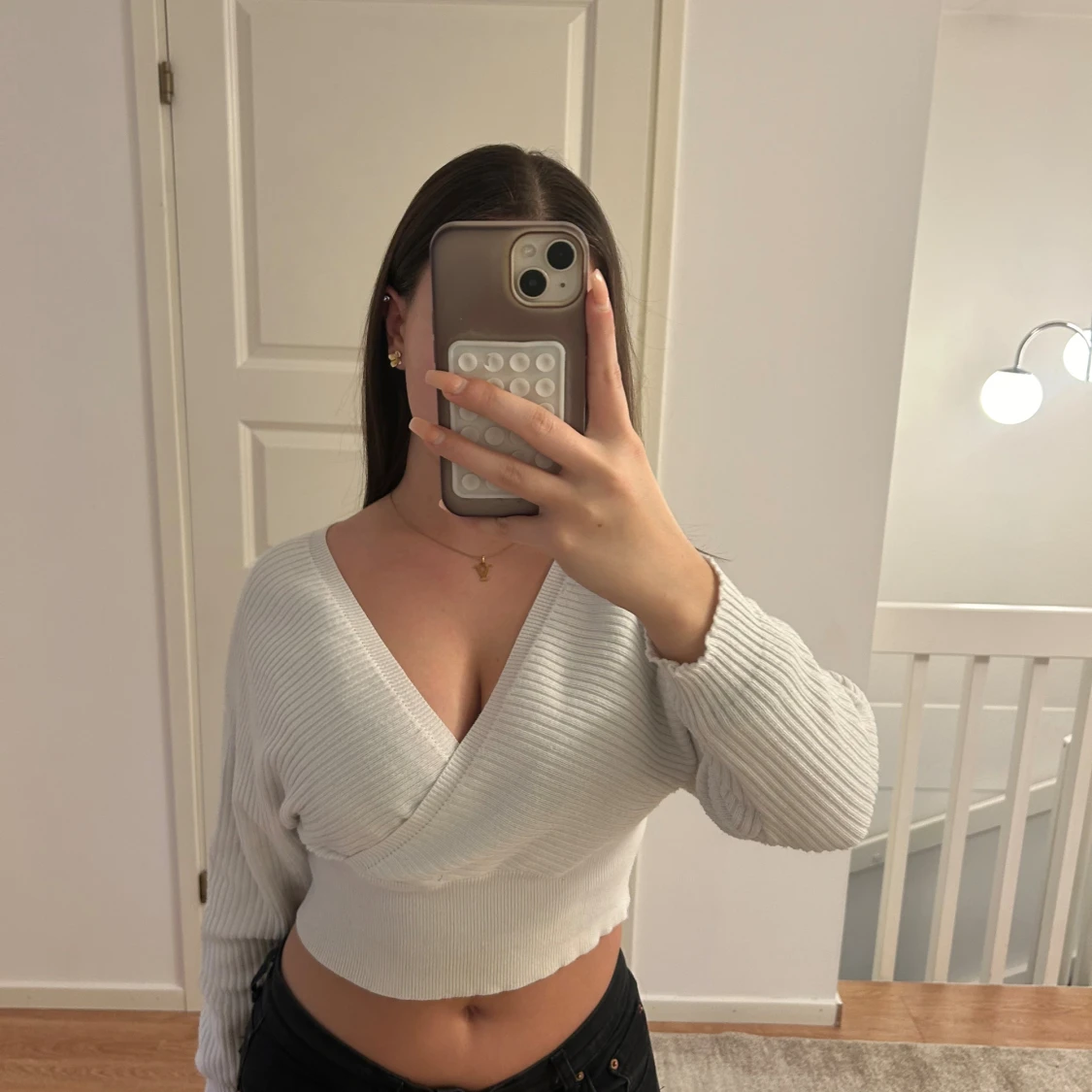 Vit omlottopp från SHEIN - 1