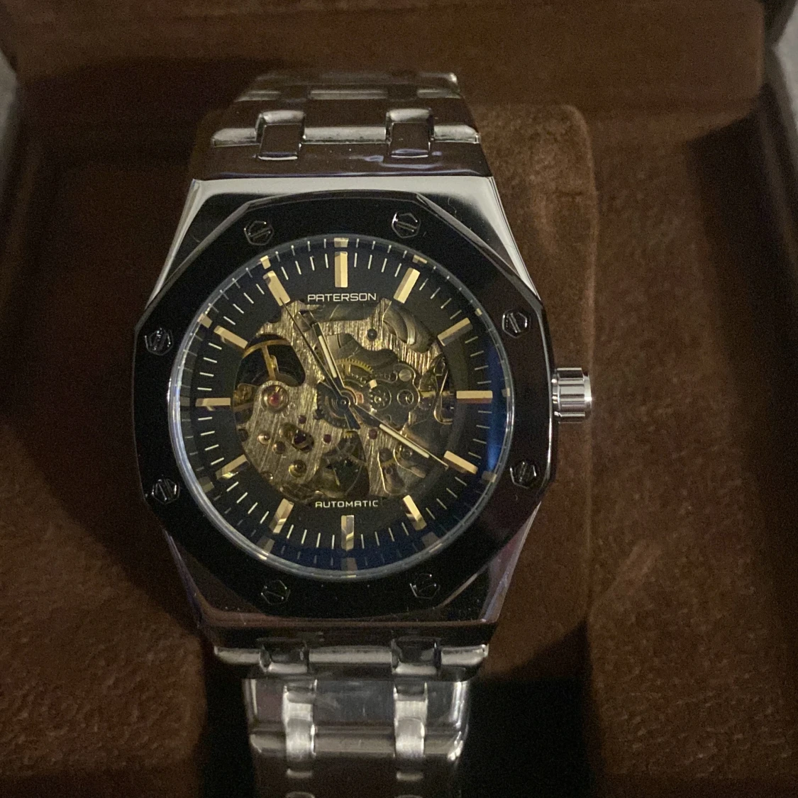 Paterson automatisk klocka silver