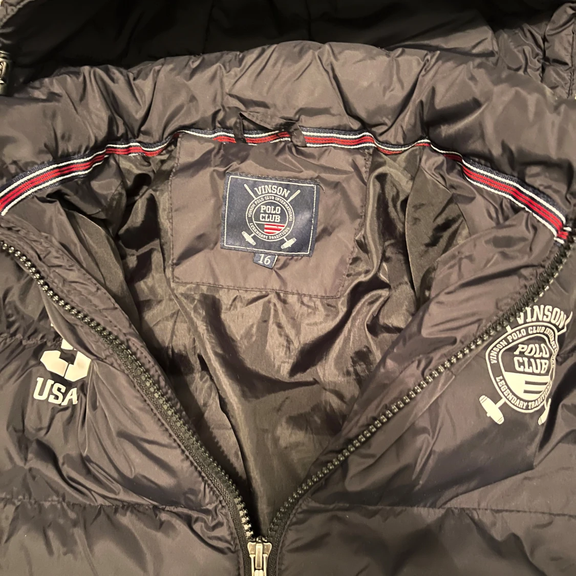 Svart pufferjacka Vinson Polo Club - 1