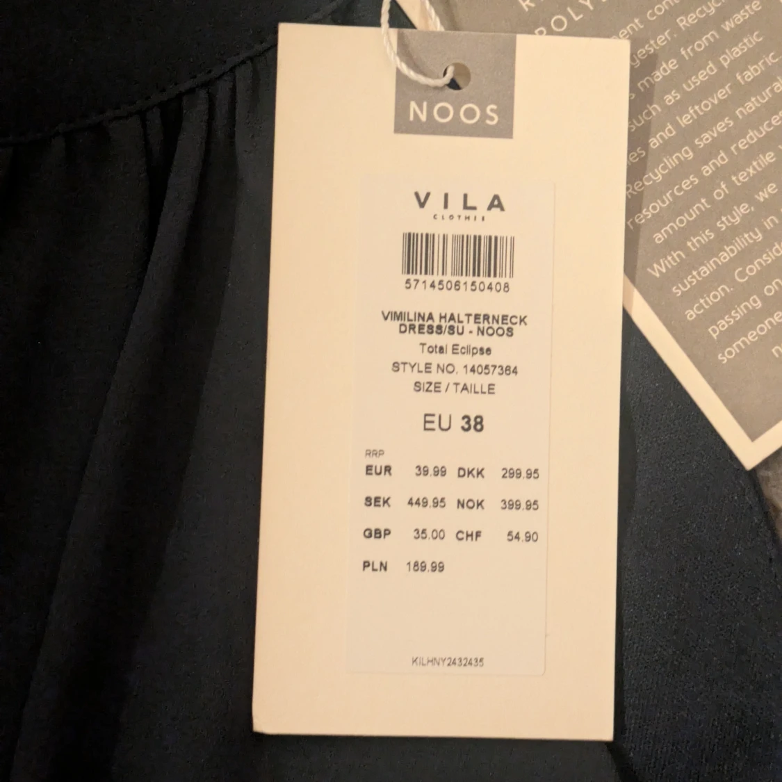 Mörkblå klänning från Vila - 1