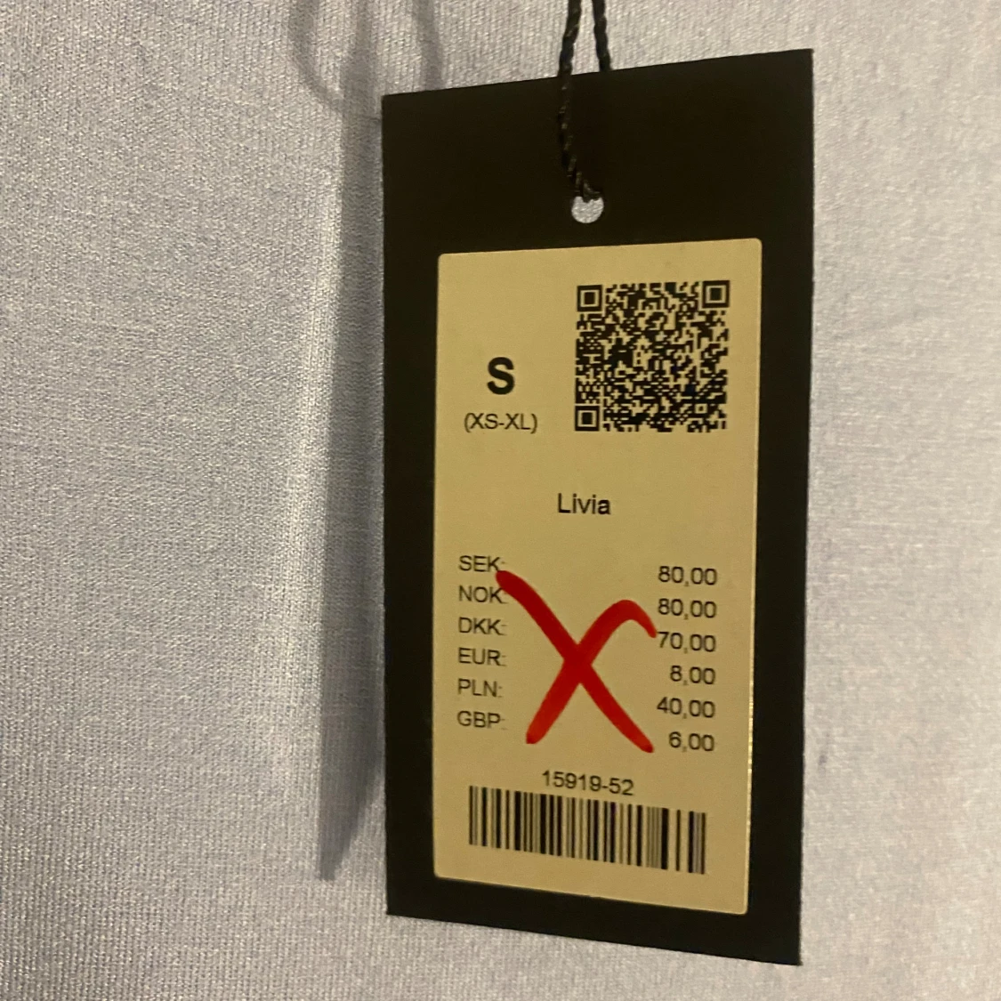 Ljusblå ärmlös topp Livia S - 2