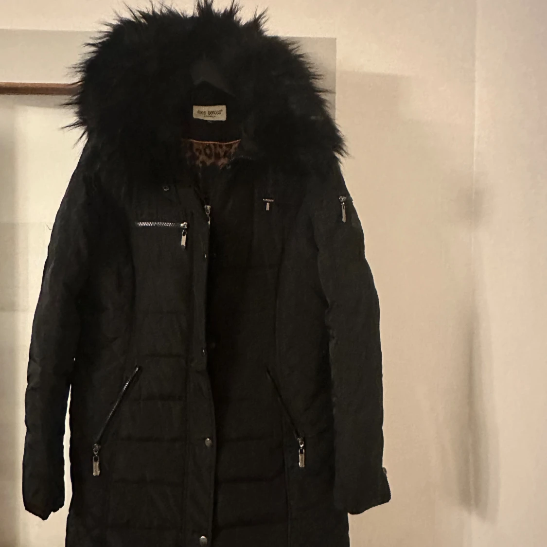 Svart lång pufferjacka Roco Baroco - 2