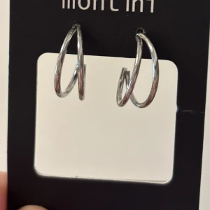 Dubbelringade silverörhängen - Snygga örhängen i silverfärg med dubbla ringar som ger en cool och modern look. 