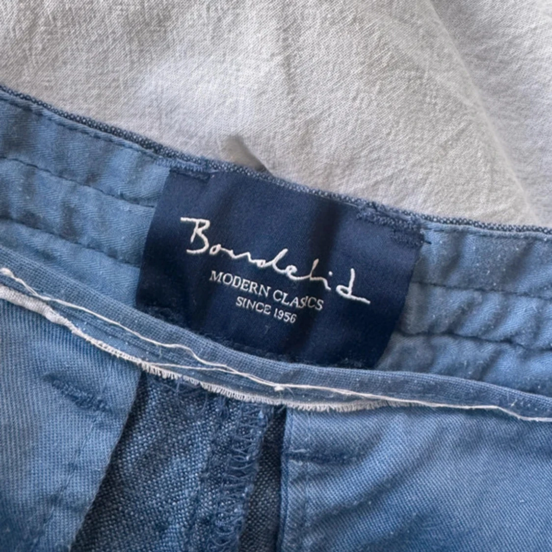 Blåa linneshorts från Bondelid - 3