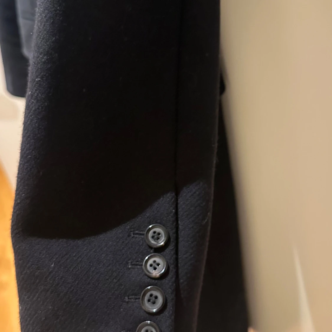 Svart kappa från Zara med ull - 2