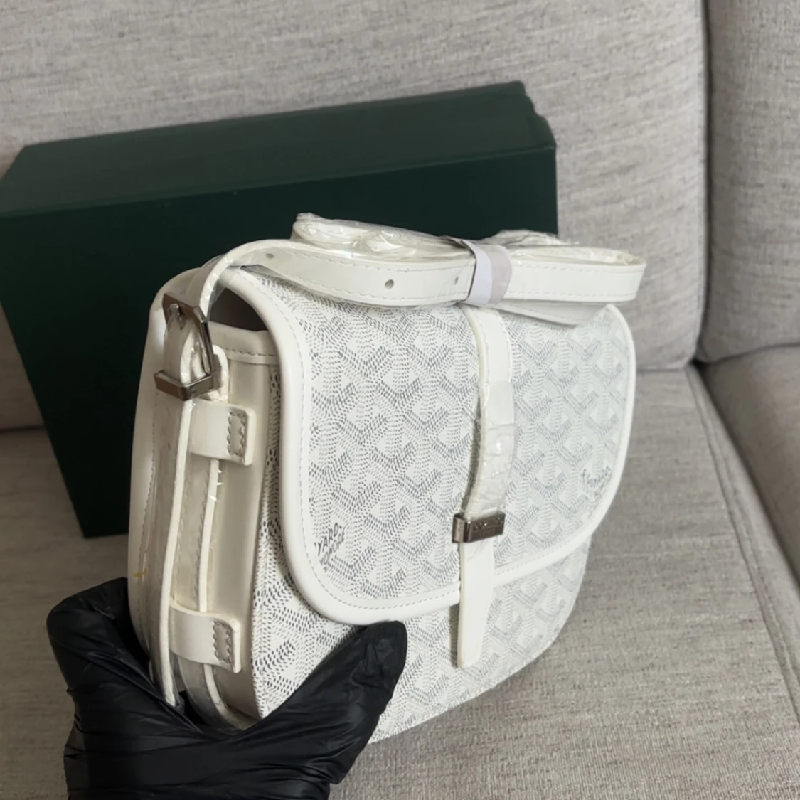 G axelväska vit - 1