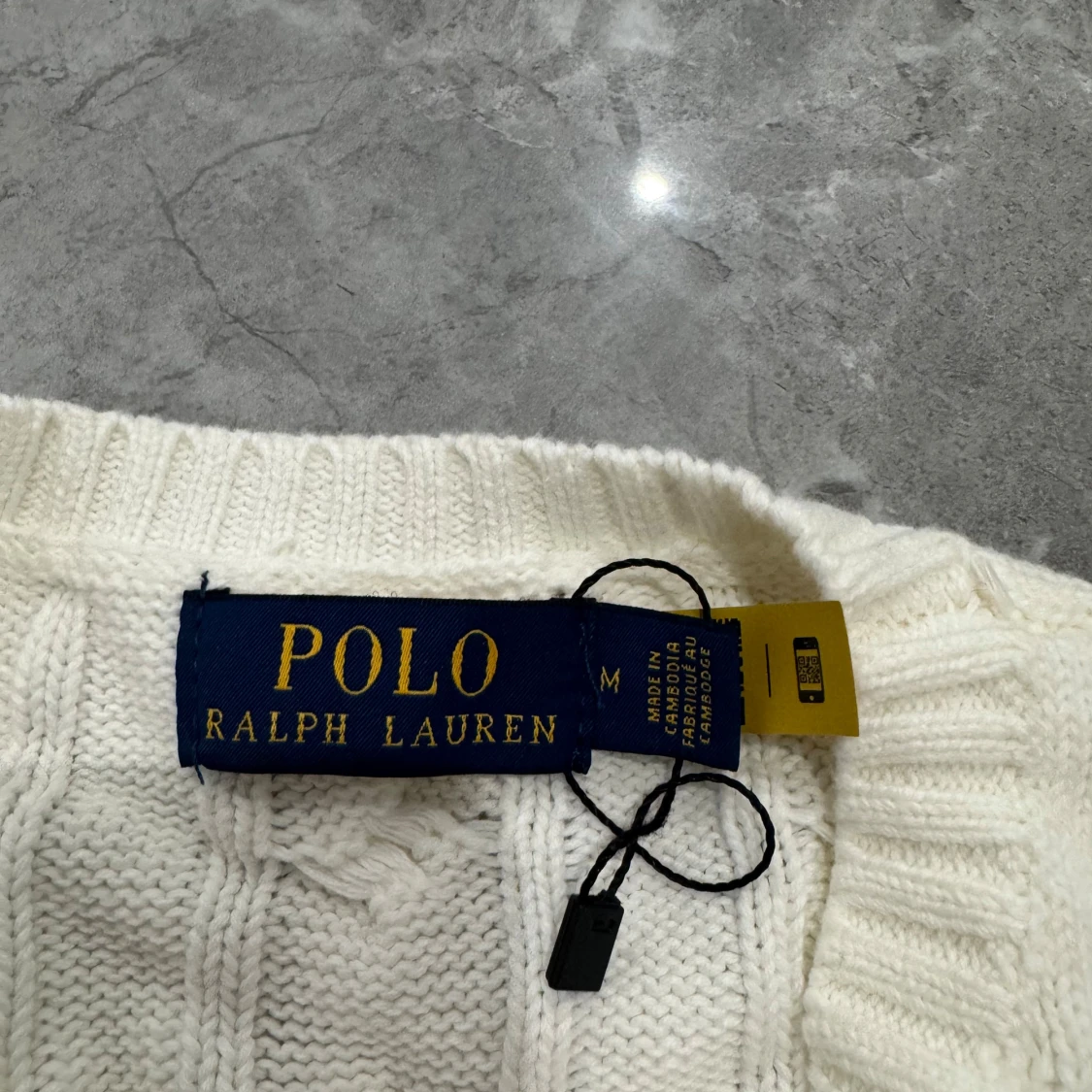 Vit kabelstickad tröja Polo Ralph Lauren - 2