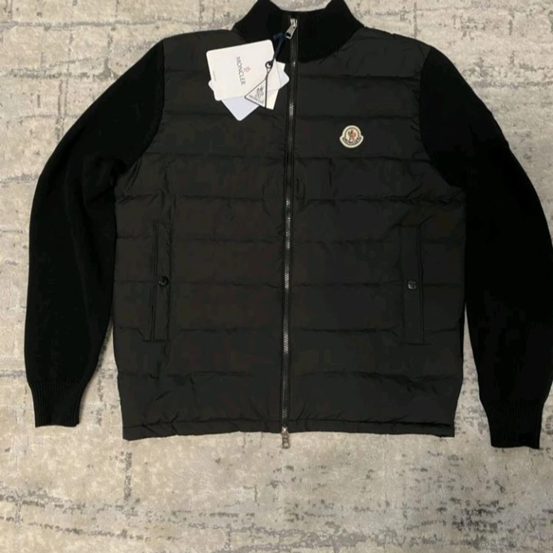Svart quiltad cardiganjacka Moncler - 1