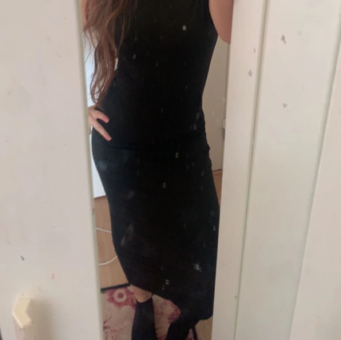 Svart tight långklänning - 1