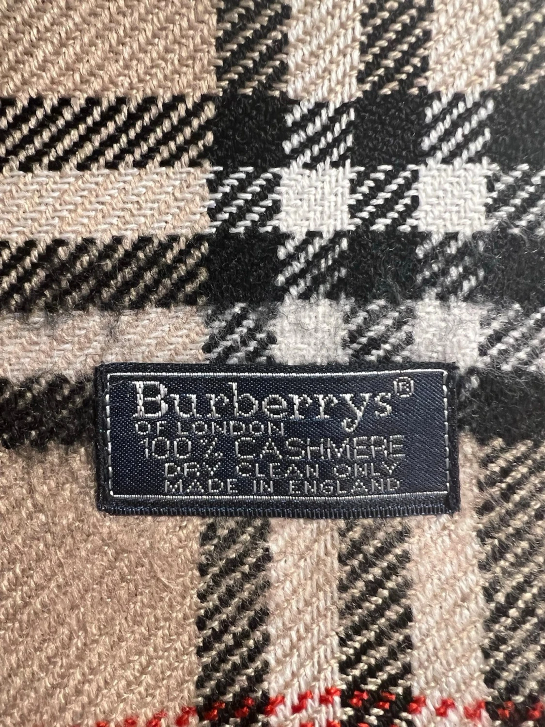 Beige rutig cashmereväst Burberry - 1