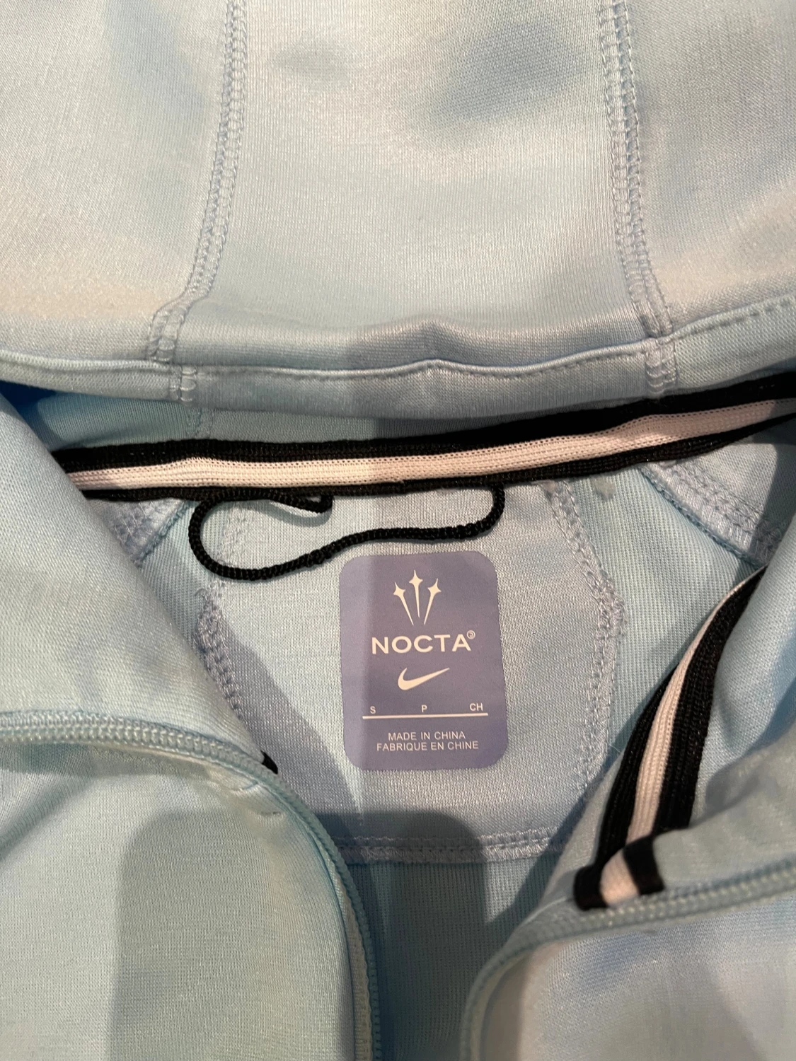 Ljusblå Nike NOCTA hoodiejacka - 3