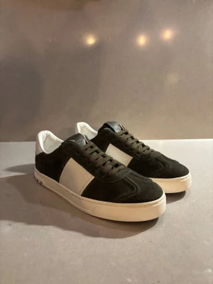 Valentino Garavani Flycrew sneakers i mocka - Säljer mina Valentino Garavani flycrew sneakers då jag fick dom i julklapp och dom ej passade. Kommer med extra skosnören, dustbag och originalförpackning. Perfekt för dig som gillar lyxiga detaljer och en stilren look. Skorna tillverkas inte längre och är värligt svåra att få tag på i så bra skick som dem här. Hör av er om frågor eller mer bilder! /Mvh Elliot