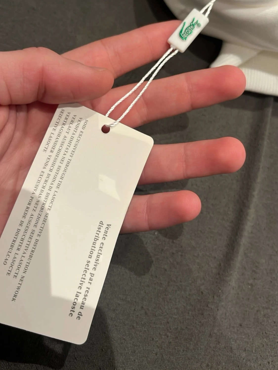 Vit hoodie från Lacoste med huva - 3