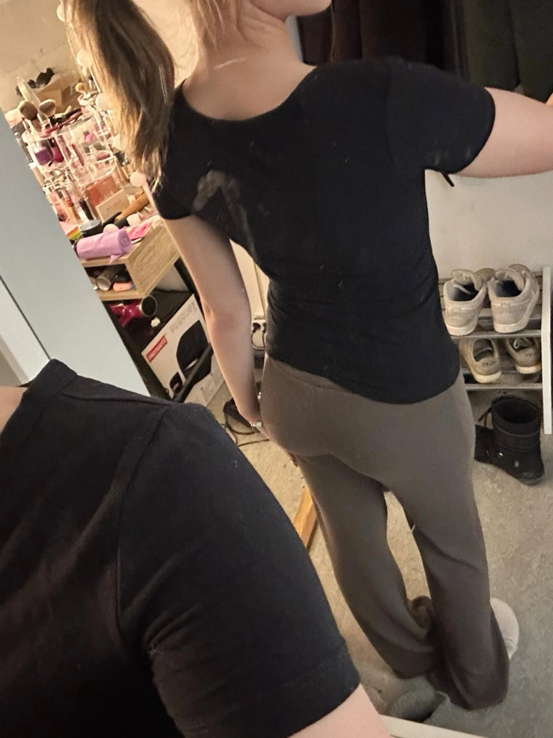 Svart basic t-shirt i bomull - 1