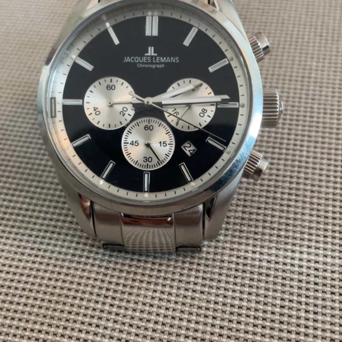 Jacques Lemans silverfärgad kronograf