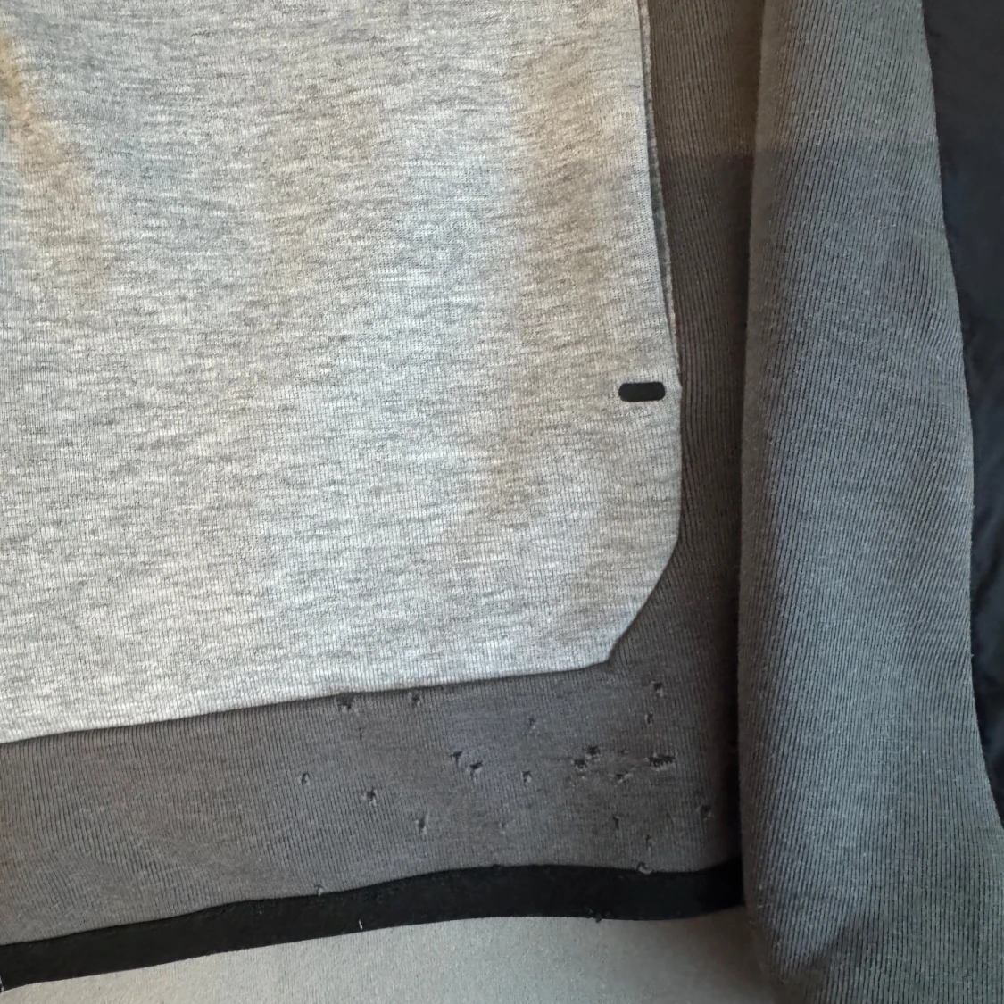 Grå Nike hoodie med dragkedja XS - 3